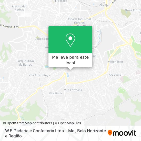 W.F. Padaria e Confeitaria Ltda. - Me. mapa