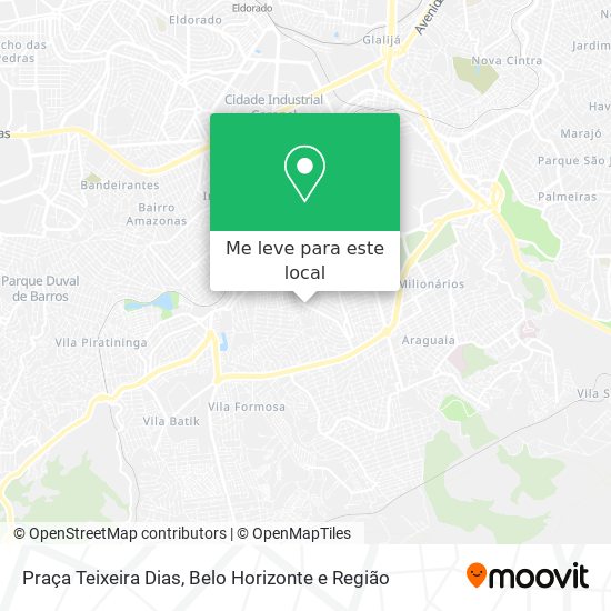 Praça Teixeira Dias mapa