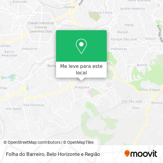 Folha do Barreiro mapa