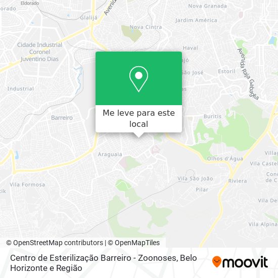 Centro de Esterilização Barreiro - Zoonoses mapa