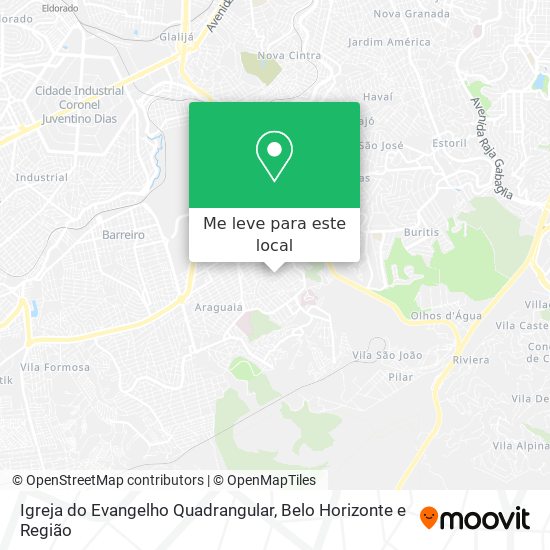 Igreja do Evangelho Quadrangular mapa