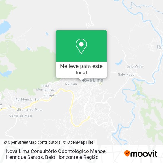 Nova Lima Consultório Odontológico Manoel Henrique Santos mapa