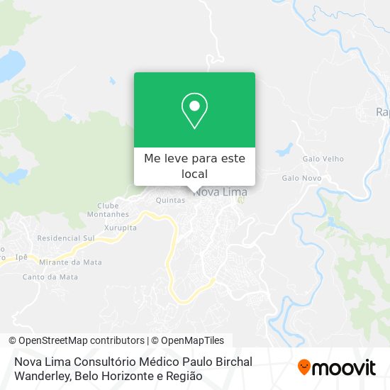 Nova Lima Consultório Médico Paulo Birchal Wanderley mapa