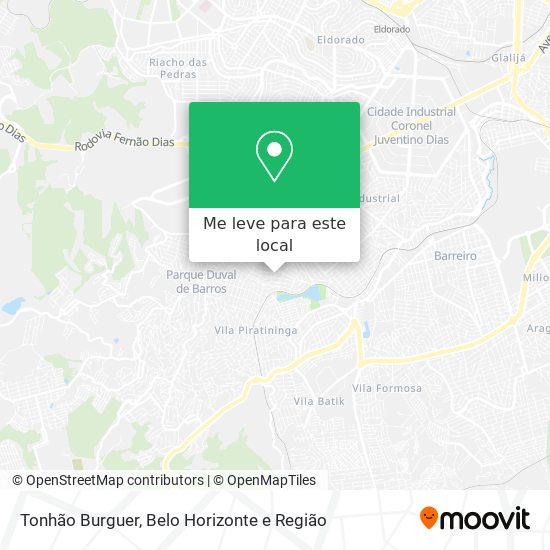 Tonhão Burguer mapa