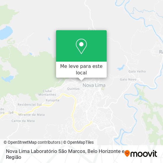 Nova Lima Laboratório São Marcos mapa