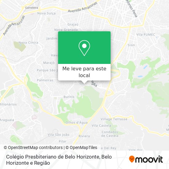 Colégio Presbiteriano de Belo Horizonte mapa