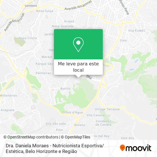 Dra. Daniela Moraes - Nutricionista Esportiva/ Estética mapa