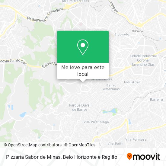 Pizzaria Sabor de Minas mapa
