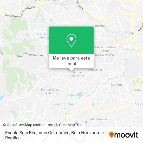 Escola Sesi Benjamin Guimarães mapa