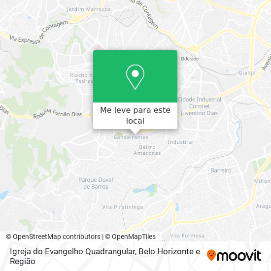 Igreja do Evangelho Quadrangular mapa