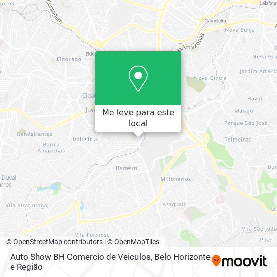 Auto Show BH Comercio de Veiculos mapa