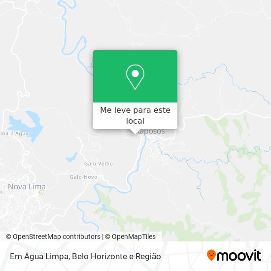 Em Água Limpa mapa