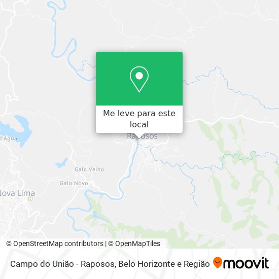 Campo do União - Raposos mapa