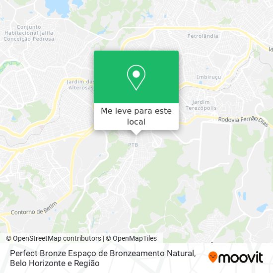 Perfect Bronze Espaço de Bronzeamento Natural mapa