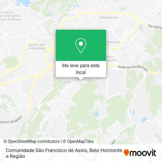 Comunidade São Francisco de Assis mapa