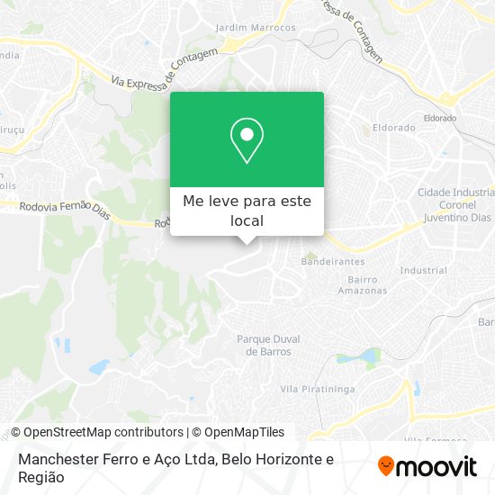 Manchester Ferro e Aço Ltda mapa