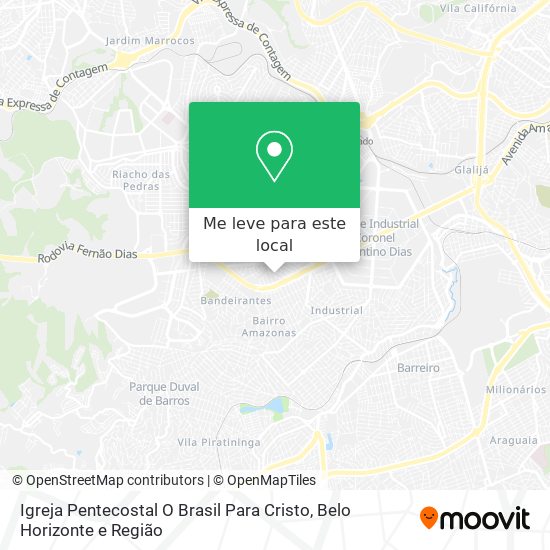 Igreja Pentecostal O Brasil Para Cristo mapa