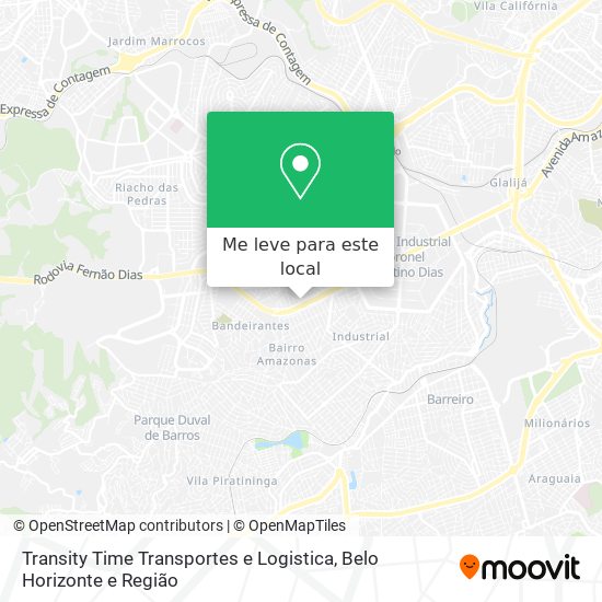 Transity Time Transportes e Logistica mapa