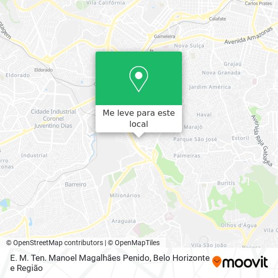 E. M. Ten. Manoel Magalhães Penido mapa