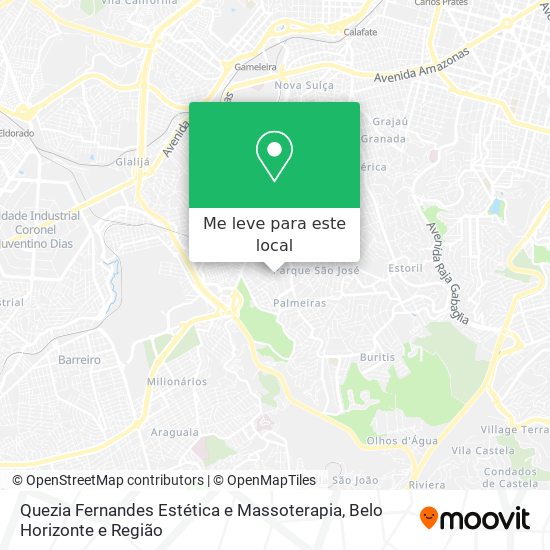 Quezia Fernandes Estética e Massoterapia mapa