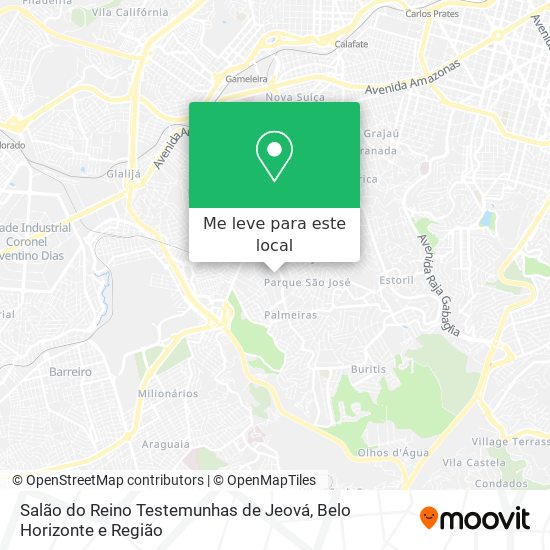 Salão do Reino Testemunhas de Jeová mapa