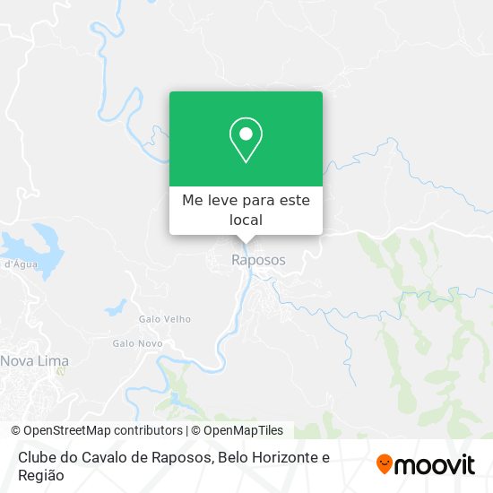 Clube do Cavalo de Raposos mapa