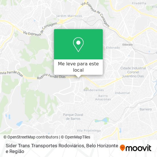 Sider Trans Transportes Rodoviários mapa