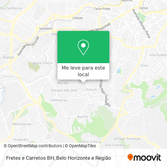 Fretes e Carretos BH mapa