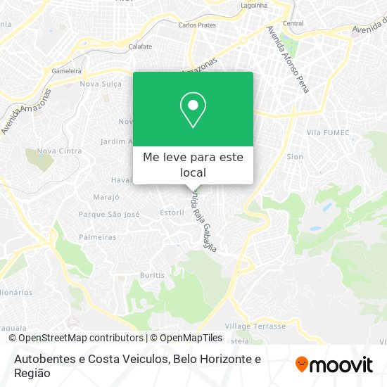 Autobentes e Costa Veiculos mapa