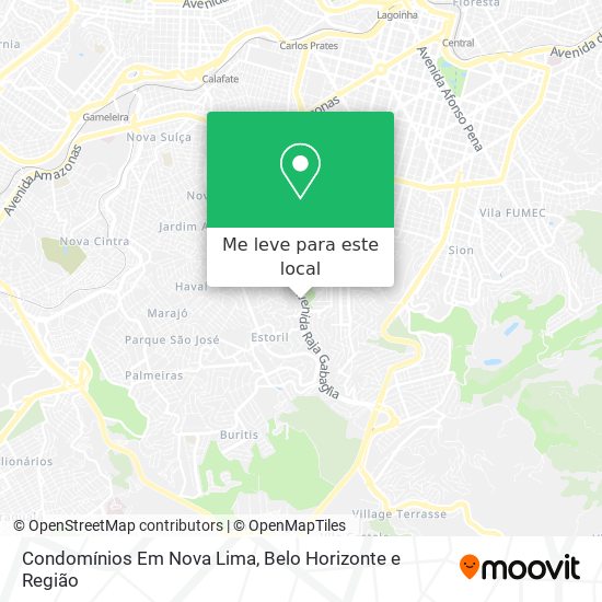 Condomínios Em Nova Lima mapa
