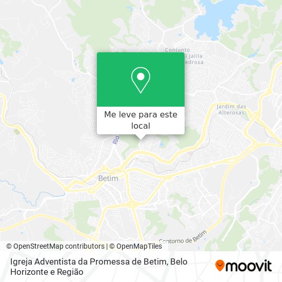 Igreja Adventista da Promessa de Betim mapa