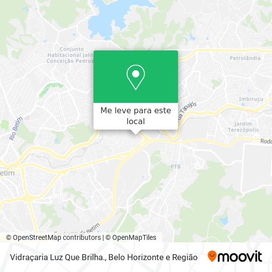 Vidraçaria Luz Que Brilha. mapa