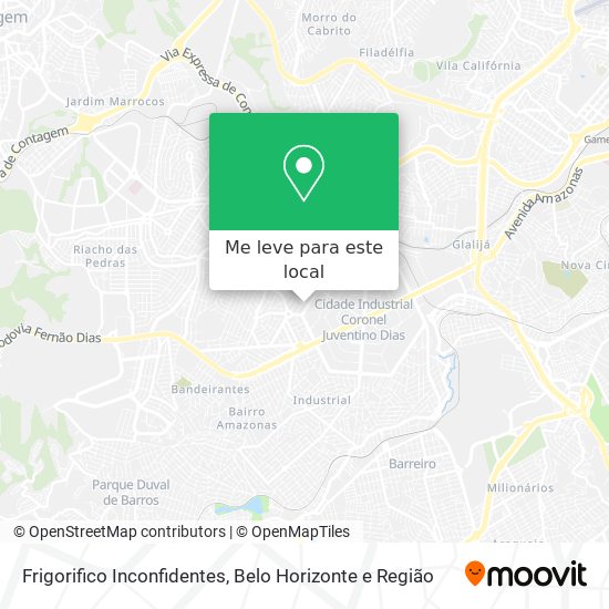 Frigorifico Inconfidentes mapa
