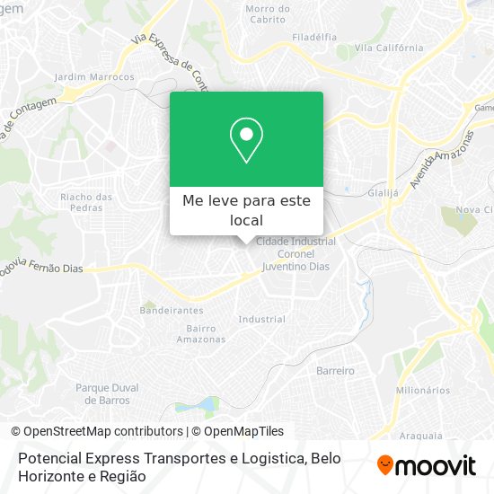 Potencial Express Transportes e Logistica mapa