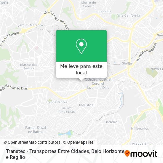 Transtec - Transportes Entre Cidades mapa