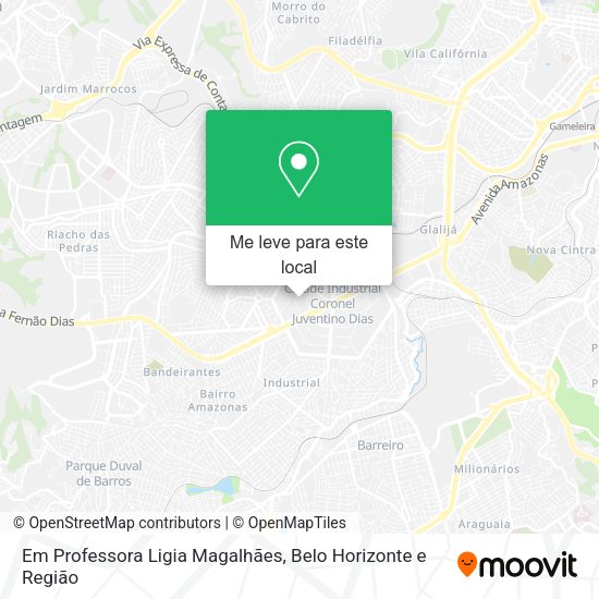 Em Professora Ligia Magalhães mapa