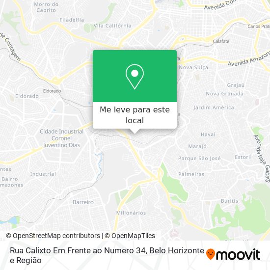 Rua Calixto Em Frente ao Numero 34 mapa