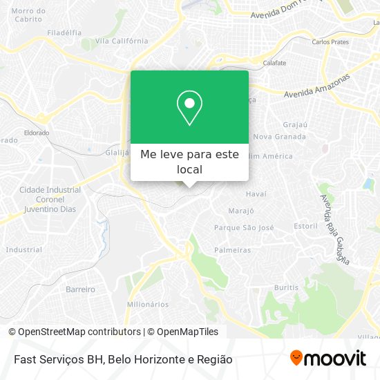 Fast Serviços BH mapa