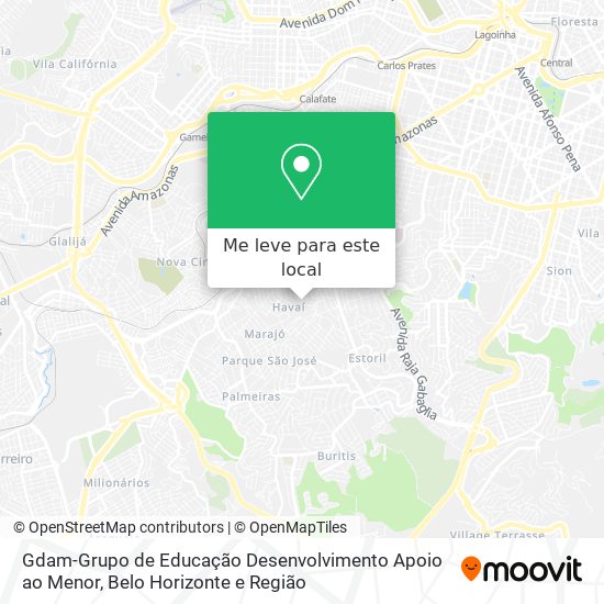 Gdam-Grupo de Educação Desenvolvimento Apoio ao Menor mapa