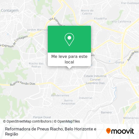 Reformadora de Pneus Riacho mapa