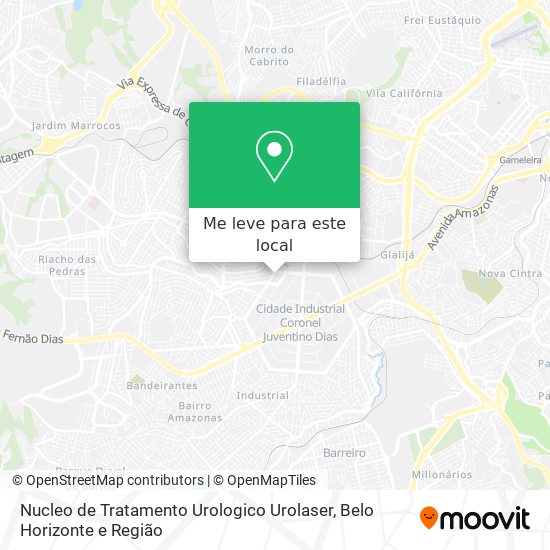 Nucleo de Tratamento Urologico Urolaser mapa