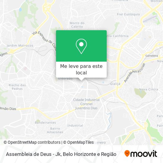 Assembleia de Deus - Jk mapa