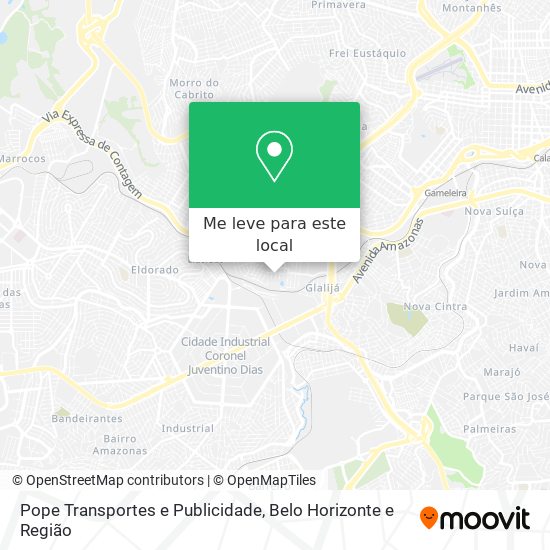 Pope Transportes e Publicidade mapa