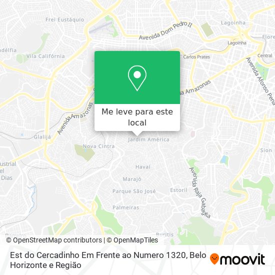 Est do Cercadinho Em Frente ao Numero 1320 mapa