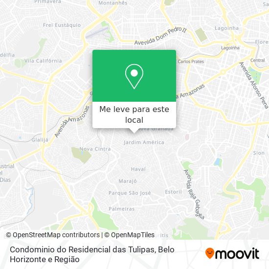 Condominio do Residencial das Tulipas mapa