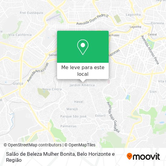 Salão de Beleza Mulher Bonita mapa