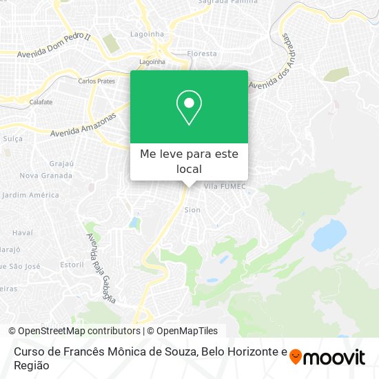 Curso de Francês Mônica de Souza mapa