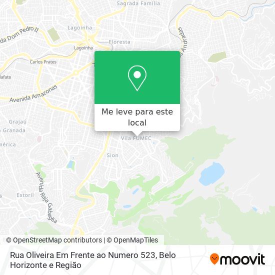 Rua Oliveira Em Frente ao Numero 523 mapa