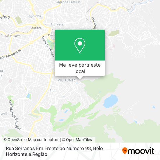 Rua Serranos Em Frente ao Numero 98 mapa
