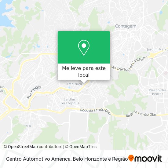 Centro Automotivo America mapa